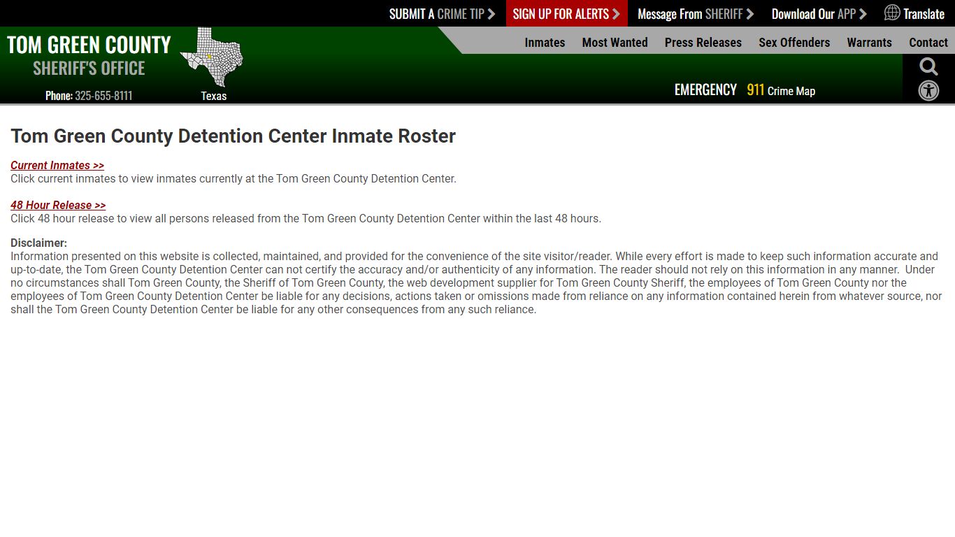 Roster Choose - Tom Green County TX Sheriff's Office