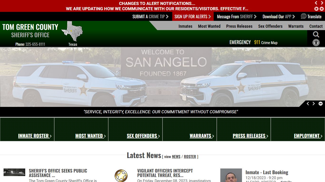 Inmate Roster (507) - Tom Green County Sheriff